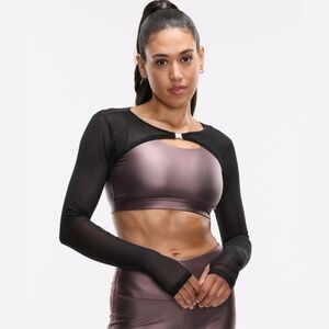 Peloton Green Mesh Shrug V-Back Bra Size Large